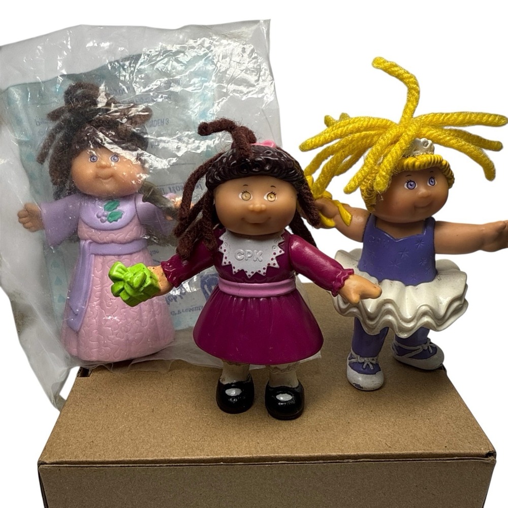 New 1992 & 1994 McDonald's Happy Meal Lot of 3 Cabbage Patch Kids Toys